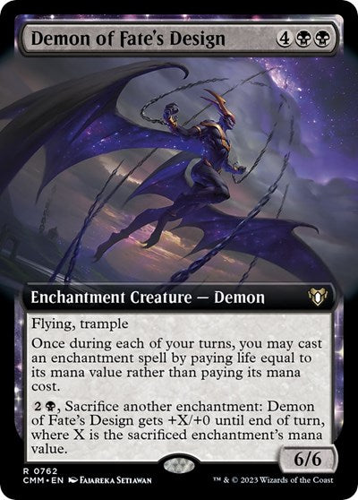 Demon of Fate's Design (Extended Art) (Commander Masters) Near Mint