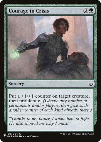 Courage in Crisis (The List) Near Mint