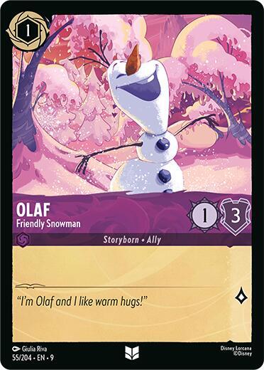 Olaf - Friendly Snowman (Fabled) Near Mint Cold Foil