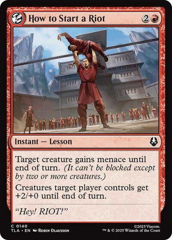 How to Start a Riot (Avatar: The Last Airbender) Near Mint Foil