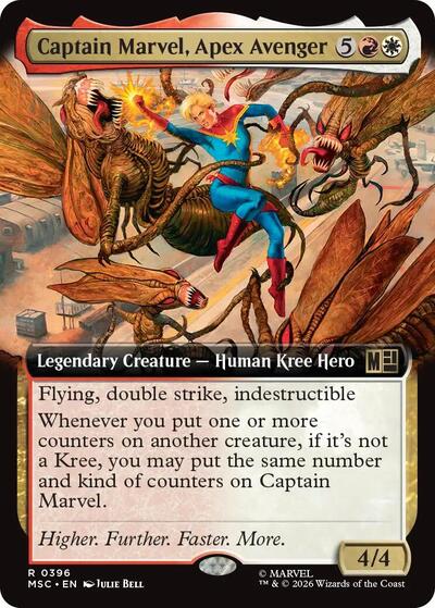 Captain Marvel, Apex Avenger (Extended Art) (Commander: Marvel Super Heroes) Near Mint