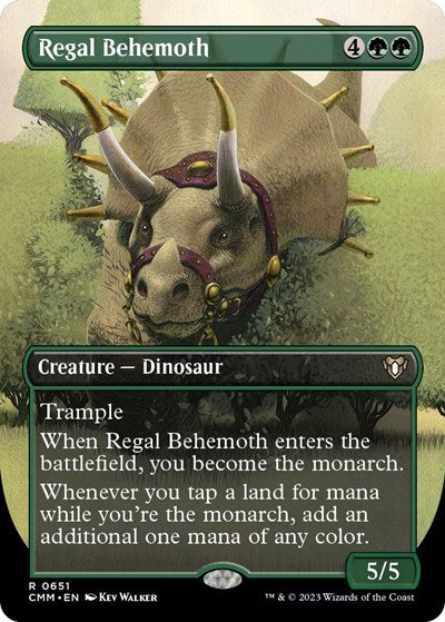 Regal Behemoth (Borderless) (Commander Masters) Light Play Foil