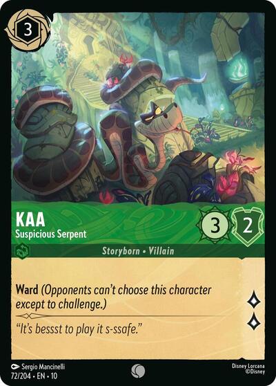 Kaa - Suspicious Serpent (Whispers in the Well) Near Mint Cold Foil