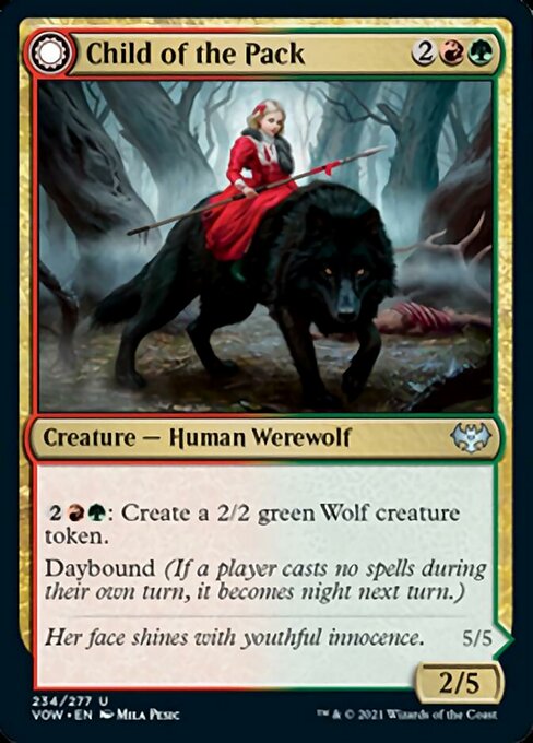 Child of the Pack / Savage Packmate (Innistrad: Crimson Vow) Near Mint