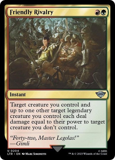 Friendly Rivalry (Universes Beyond: The Lord of the Rings: Tales of Middle-earth) Near Mint Foil