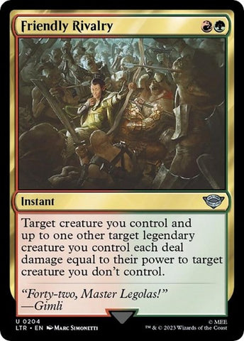 Friendly Rivalry (Universes Beyond: The Lord of the Rings: Tales of Middle-earth) Near Mint Foil