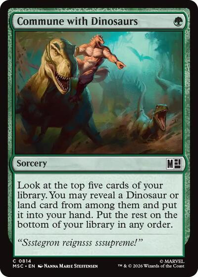 Commune with Dinosaurs (Commander: Marvel Super Heroes) Near Mint Foil