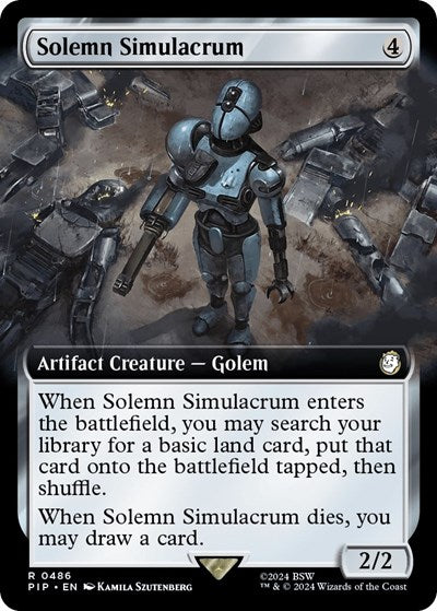 Solemn Simulacrum (Extended Art) (Universes Beyond: Fallout) Near Mint Foil
