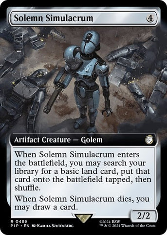 Solemn Simulacrum (Extended Art) (Universes Beyond: Fallout) Near Mint Foil