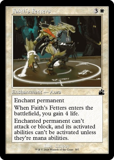 Faith's Fetters (Retro Frame) (Ravnica Remastered) Near Mint Foil