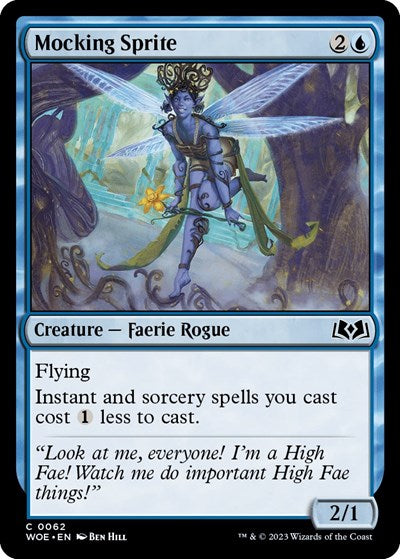 Mocking Sprite (Wilds of Eldraine) Near Mint Foil