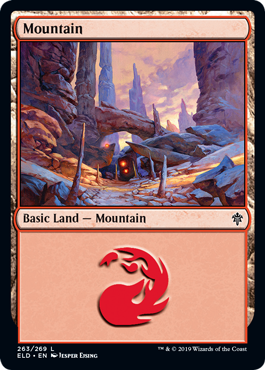 Mountain (263) (Throne of Eldraine) Near Mint Foil