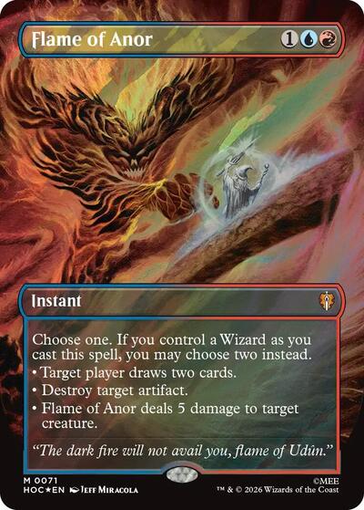 Flame of Anor (Borderless) (Surge Foil) (The Hobbit: Eternal-Legal) Near Mint Foil