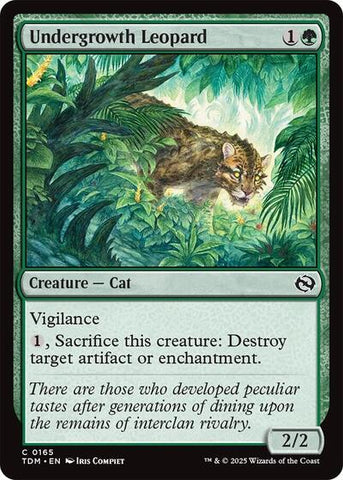 Undergrowth Leopard (Tarkir: Dragonstorm) Near Mint Foil