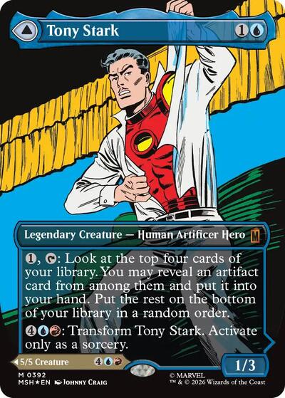Tony Stark (Borderless) (0392) (Marvel Super Heroes) Near Mint Foil