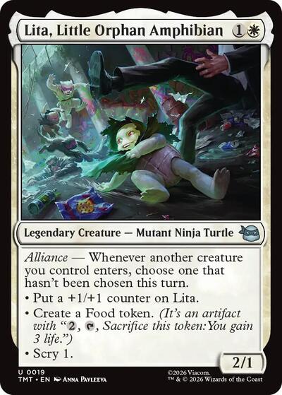 Lita, Little Orphan Amphibian (Teenage Mutant Ninja Turtles) Near Mint Foil