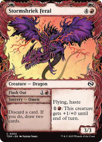 Stormshriek Feral (Showcase) (Tarkir: Dragonstorm) Near Mint Foil