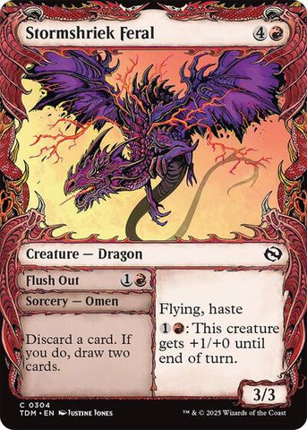 Stormshriek Feral (Showcase) (Tarkir: Dragonstorm) Near Mint Foil
