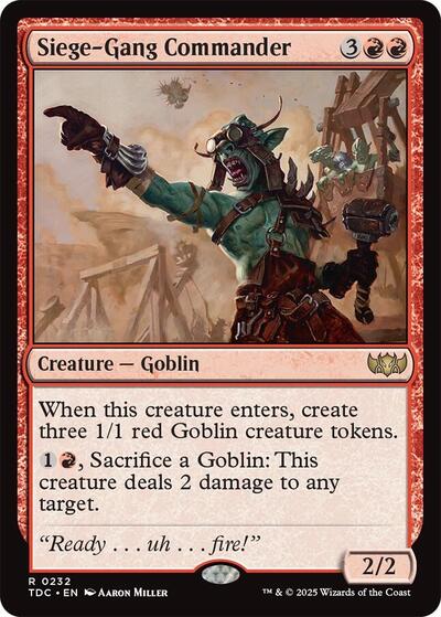 Siege-Gang Commander (Commander: Tarkir: Dragonstorm) Near Mint