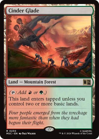 Cinder Glade (Surge Foil) (Commander: Marvel Super Heroes) Near Mint Foil