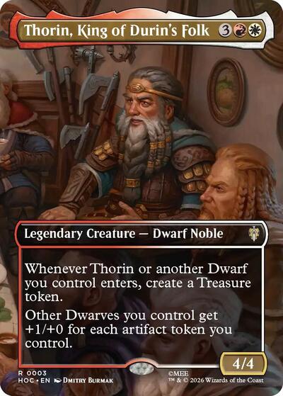 Thorin, King of Durin's Folk (Borderless) (The Hobbit: Eternal-Legal) Near Mint Foil