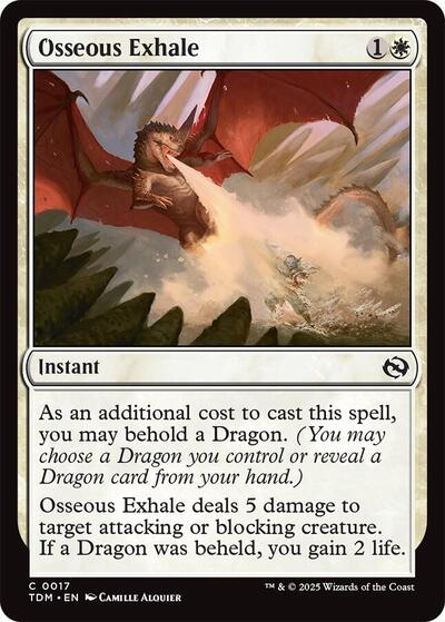 Osseous Exhale (Tarkir: Dragonstorm) Near Mint Foil