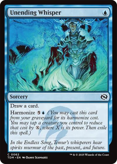 Unending Whisper (Tarkir: Dragonstorm) Light Play Foil