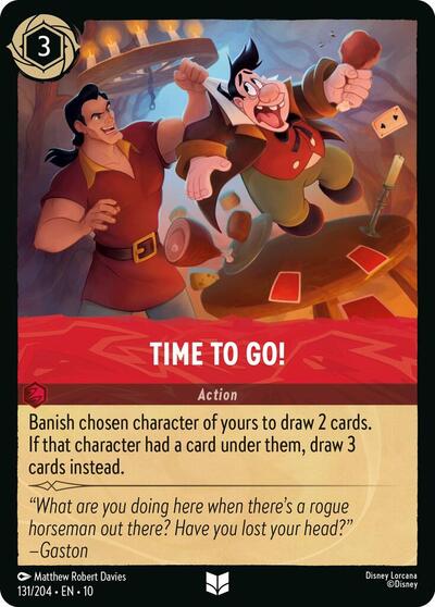 Time to Go! (Whispers in the Well) Near Mint Cold Foil