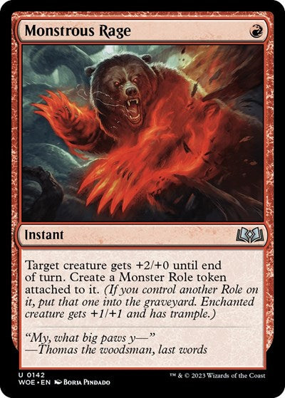 Monstrous Rage (Wilds of Eldraine) Near Mint