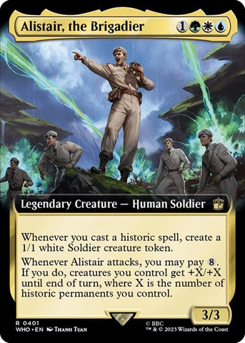 Alistair, the Brigadier (Extended Art) (Universes Beyond: Doctor Who) Near Mint Foil