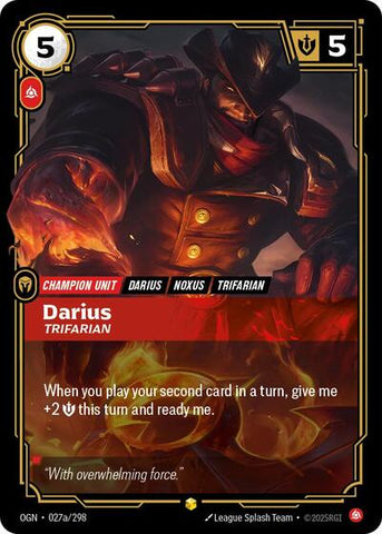 Darius Trifarian (Alternate Art) (Origins) Near Mint Foil