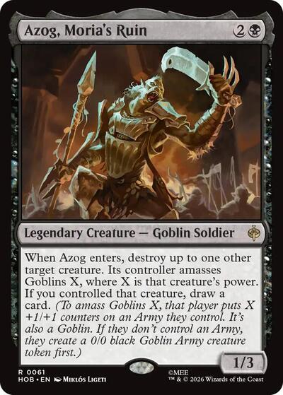 Azog, Moria's Ruin (The Hobbit) Near Mint Foil