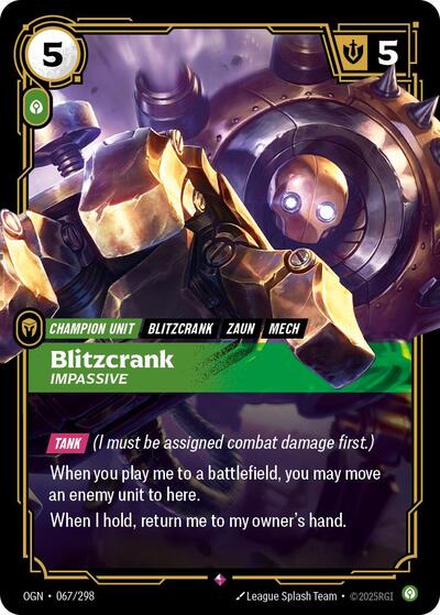 Blitzcrank Impassive (Origins) Near Mint Foil