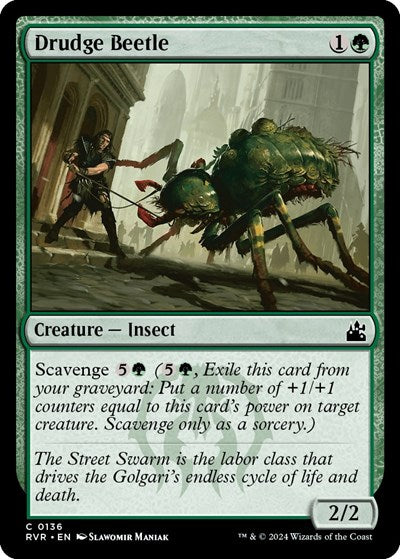 Drudge Beetle (Ravnica Remastered) Near Mint Foil