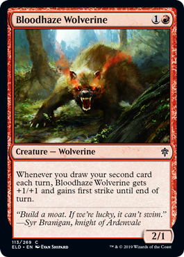 Bloodhaze Wolverine (Throne of Eldraine) Near Mint