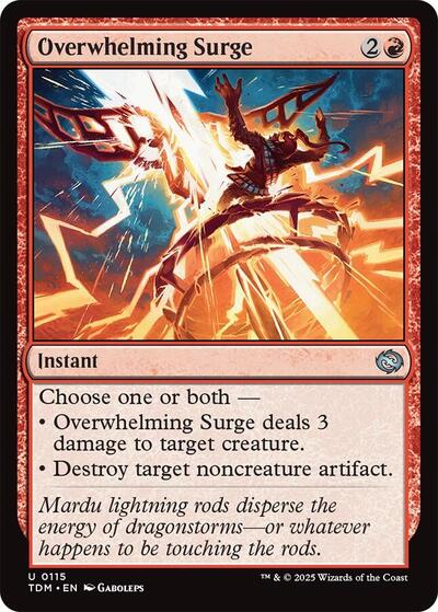 Overwhelming Surge (Tarkir: Dragonstorm) Light Play Foil