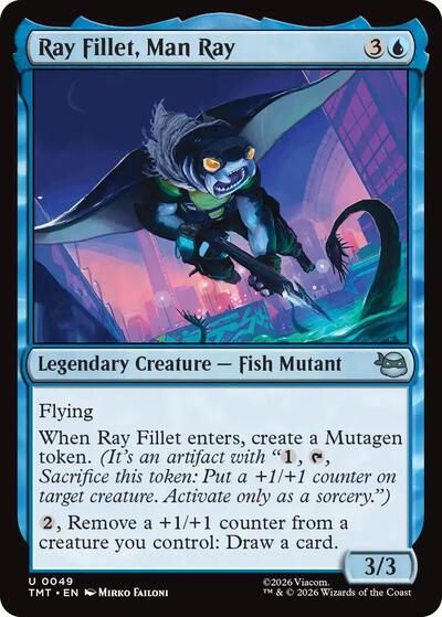 Ray Fillet, Man Ray (Teenage Mutant Ninja Turtles) Near Mint