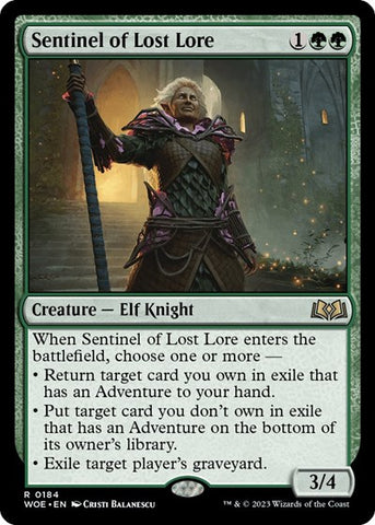 Sentinel of Lost Lore (Wilds of Eldraine) Near Mint