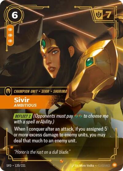 Sivir Ambitious (Spiritforged) Near Mint Foil