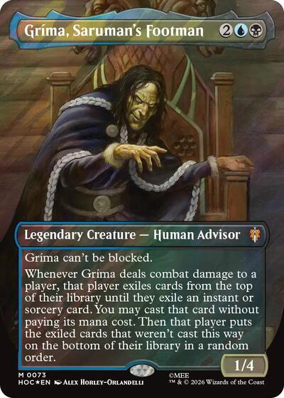 Grima, Saruman's Footman (Borderless) (Surge Foil) (The Hobbit: Eternal-Legal) Near Mint Foil