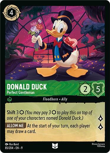 Donald Duck - Perfect Gentleman (Fabled) Near Mint Cold Foil