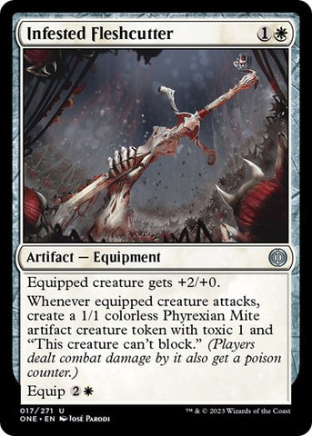 Infested Fleshcutter (Phyrexia: All Will Be One) Near Mint Foil