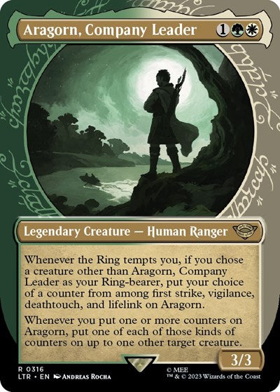 Aragorn, Company Leader (Showcase) (Universes Beyond: The Lord of the Rings: Tales of Middle-earth) Near Mint