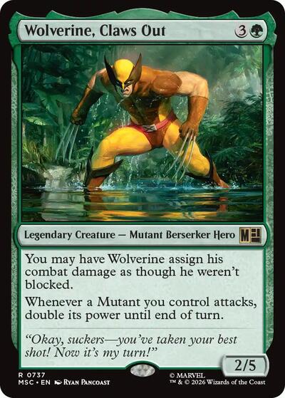 Wolverine, Claws Out (Commander: Marvel Super Heroes) Near Mint Foil