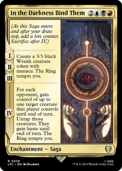 In the Darkness Bind Them (Commander: The Lord of the Rings: Tales of Middle-earth) Near Mint