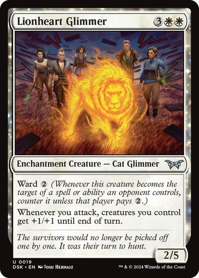 Lionheart Glimmer (Duskmourn: House of Horror) Near Mint Foil