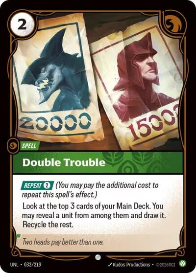 Double Trouble (Unleashed) Near Mint Foil
