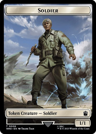 Soldier / Beast Double-Sided Token (Universes Beyond: Doctor Who) Near Mint Foil