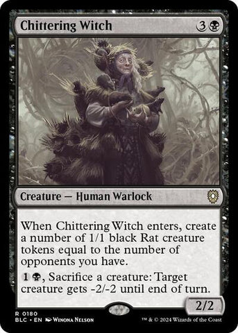 Chittering Witch (Commander: Bloomburrow) Near Mint