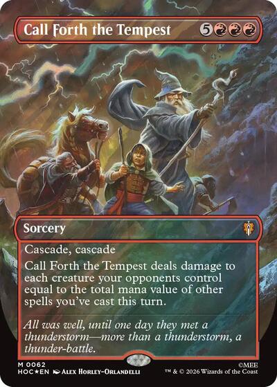Call Forth the Tempest (Borderless) (Surge Foil) (The Hobbit: Eternal-Legal) Near Mint Foil